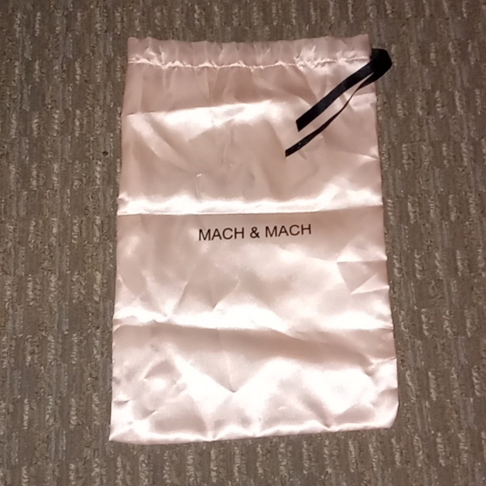 1-MACH & MACH Silky Dusty Pink Drawstring Dust Bag ( 9.5 × 15 Inch )